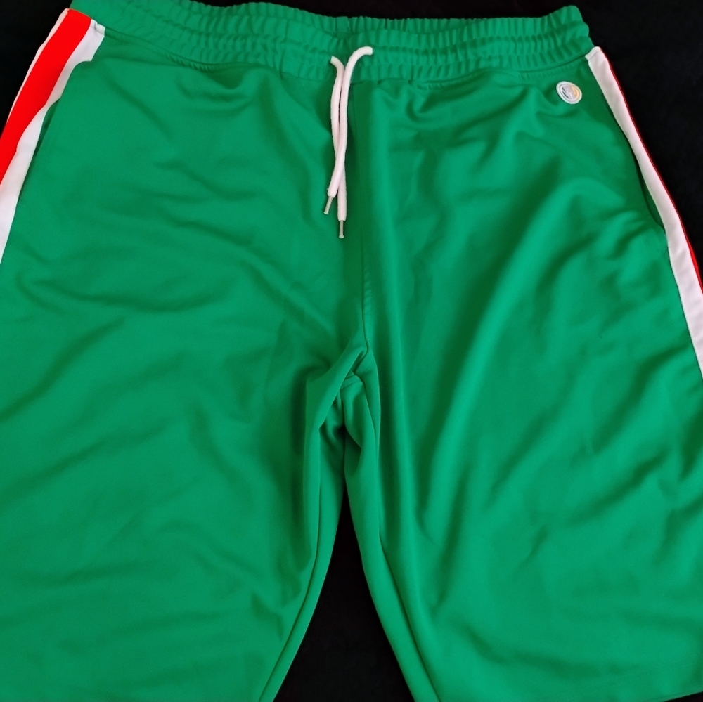MEN'S MIAMI HURRICANES COLOR SCHEME LONG ATHLETIC SHORTS SIZE 3XL